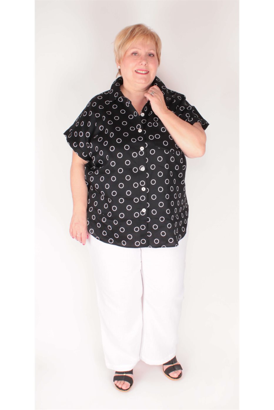 Chemise à manches courtes à cercles Abigail